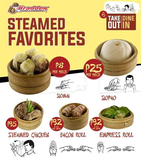 braddex menu
